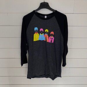 Z1018  The Beatles outline quarter tee